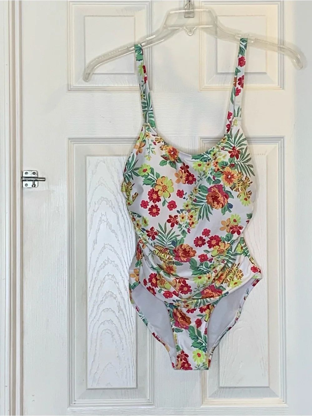 Nicole Miller Studio Floral One Piece Swimsuit Size Small